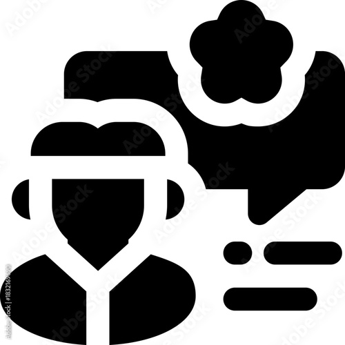 confidence glyph icon. Strong and solid vector icon for websites, mobile interfaces, presentations, and visual branding. High quality and easy to edit.