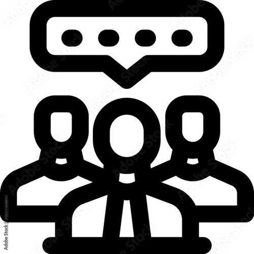 agree line icon. Clean and minimalist vector icon for websites, mobile apps, presentations, and logos. Fully scalable and customizable for any project.