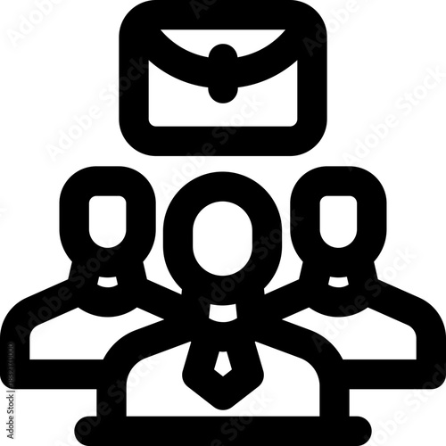 hiring line icon. Clean and minimalist vector icon for websites, mobile apps, presentations, and logos. Fully scalable and customizable for any project.