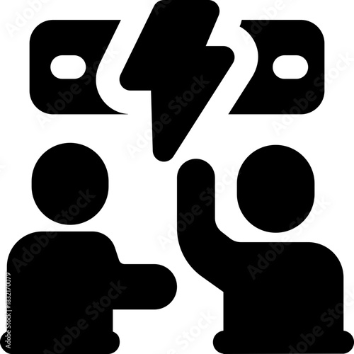 forum glyph icon. Strong and solid vector icon for websites, mobile interfaces, presentations, and visual branding. High quality and easy to edit.