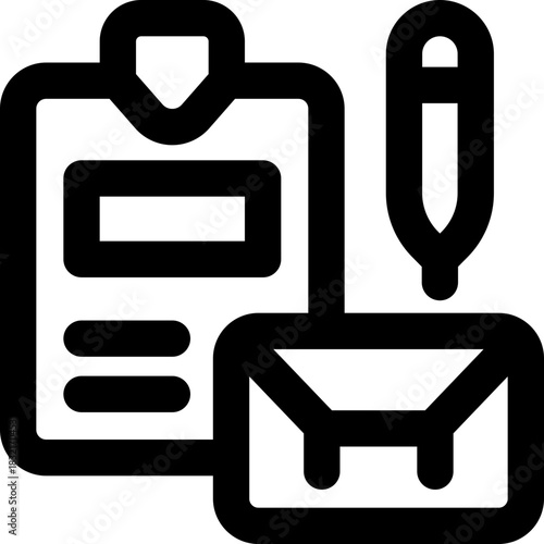 cv line icon. Clean and minimalist vector icon for websites, mobile apps, presentations, and logos. Fully scalable and customizable for any project.