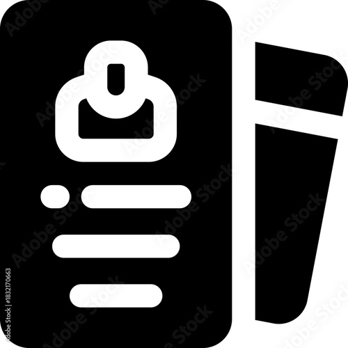 passport glyph icon. Strong and solid vector icon for websites, mobile interfaces, presentations, and visual branding. High quality and easy to edit.