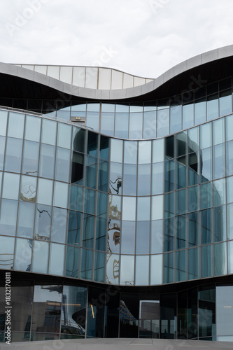 modern office building with blue sky