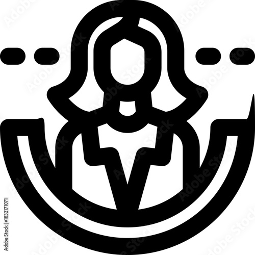 ethnographic line icon. Clean and minimalist vector icon for websites, mobile apps, presentations, and logos. Fully scalable and customizable for any project.