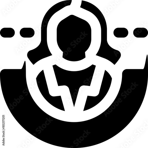 ethnographic glyph icon. Strong and solid vector icon for websites, mobile interfaces, presentations, and visual branding. High quality and easy to edit.