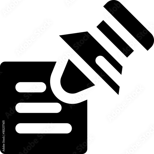 checklist glyph icon. Strong and solid vector icon for websites, mobile interfaces, presentations, and visual branding. High quality and easy to edit.