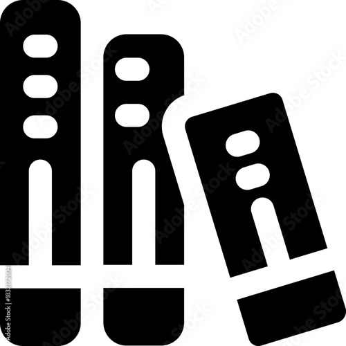 paper clip glyph icon. Strong and solid vector icon for websites, mobile interfaces, presentations, and visual branding. High quality and easy to edit.