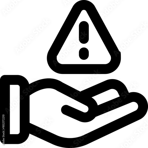 risk management line icon. Clean and minimalist vector icon for websites, mobile apps, presentations, and logos. Fully scalable and customizable for any project.