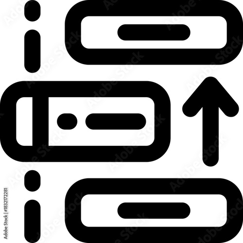 strategic line icon. Clean and minimalist vector icon for websites, mobile apps, presentations, and logos. Fully scalable and customizable for any project.