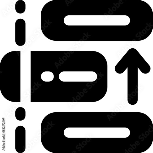 strategic glyph icon. Strong and solid vector icon for websites, mobile interfaces, presentations, and visual branding. High quality and easy to edit.