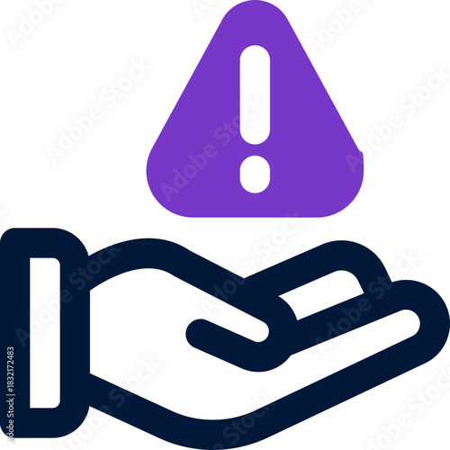 risk management duotone icon. Sleek and modern vector icon for websites, mobile apps, marketing materials, and corporate design. Fully scalable and ready to use.