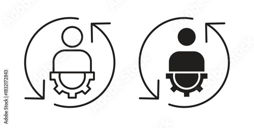 Adaptation icon vector design. icon doodle hand drawn.