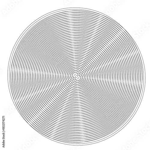 Moire Interference Circles Vector