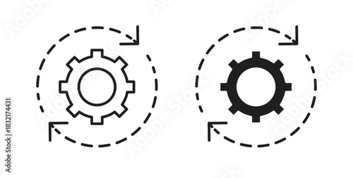 Automation icon vector design. icon doodle hand drawn.
