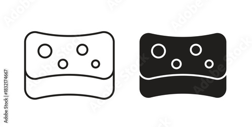 Bath sponge icon vector design. icon doodle hand drawn.