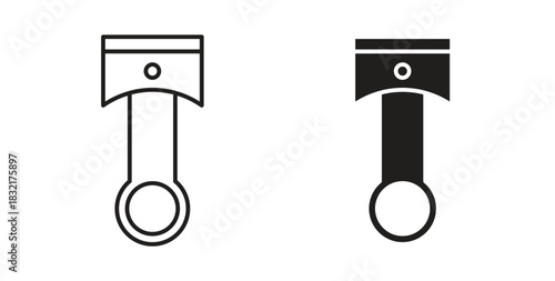 Car connecting rod icon vector design. icon doodle hand drawn.