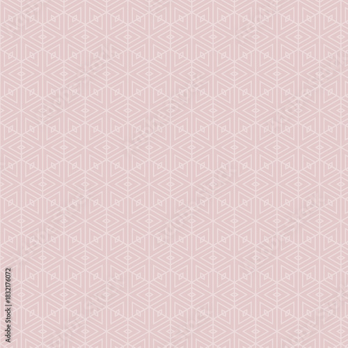 Geometric Triangle Pattern in Soft Pink