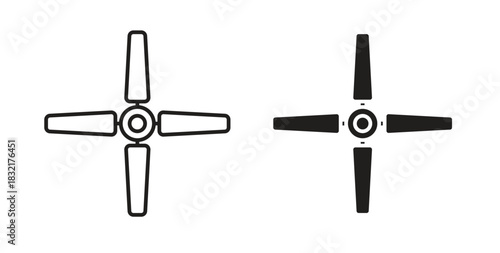 Ceiling fan icon vector design. icon doodle hand drawn.