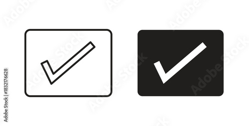Check Square icon vector design. icon doodle hand drawn.