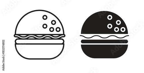Cheese burger icon vector design. icon doodle hand drawn.