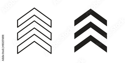 Chevrons icon vector design. icon doodle hand drawn.
