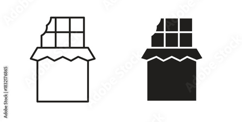 Chocolate icon vector design. icon doodle hand drawn.