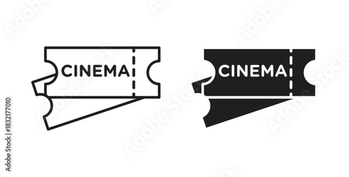 Cinema tickets icon vector design. icon doodle hand drawn.