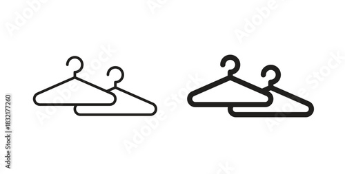 Clothes hanger icon vector design. icon doodle hand drawn.