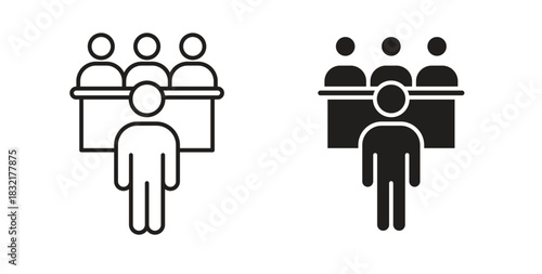 Committee icon vector design. icon doodle hand drawn.