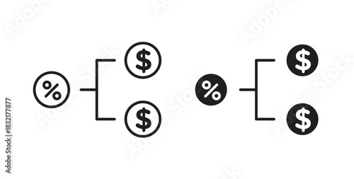 Commission icon vector design. icon doodle hand drawn.