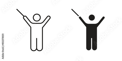 Conductor icon vector design. icon doodle hand drawn.
