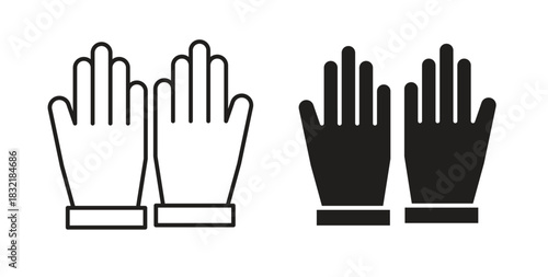 Gloves icon vector design. icon doodle hand drawn.