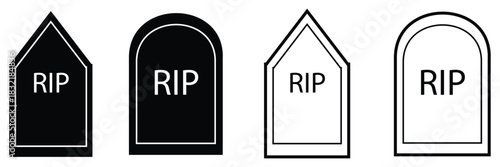 Tombstone Icon Vector Symbol Design Illustration eps10