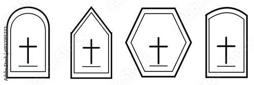 Tombstone Icon Vector Symbol Design Illustration eps10