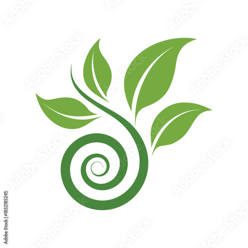leaf swirls vector