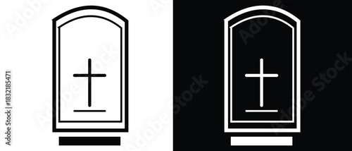 tombstone vector icon halloween eps 10