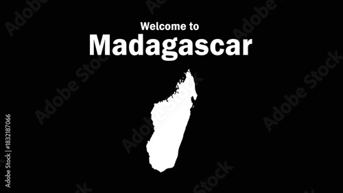 Welcome to Madagascar - Island Nation Silhouette.