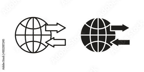 Import-export icon vector design. icon doodle hand drawn.