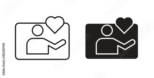 Influencer icon vector design. icon doodle hand drawn.
