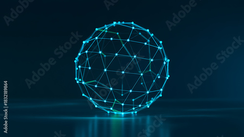 Modern glowing globe representing digital network concept