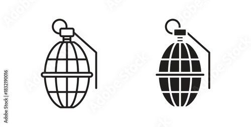 Granade icon vector design. icon doodle hand drawn.