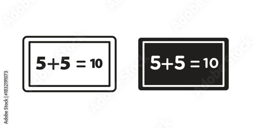 Math class icon vector design. icon doodle hand drawn.