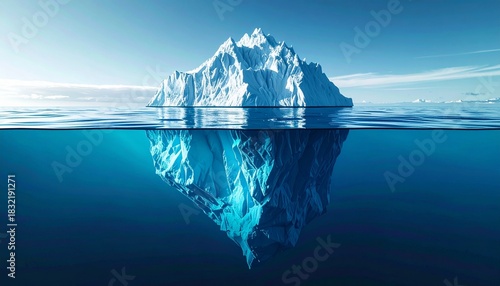 Iceberg Showing Hidden Underwater Mass