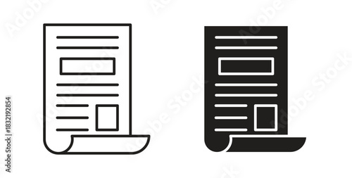 News feed icon vector design. icon doodle hand drawn.