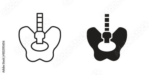 Pelvic area icon vector design. icon doodle hand drawn.