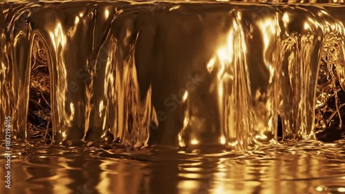 Molten gold flowing abstract background