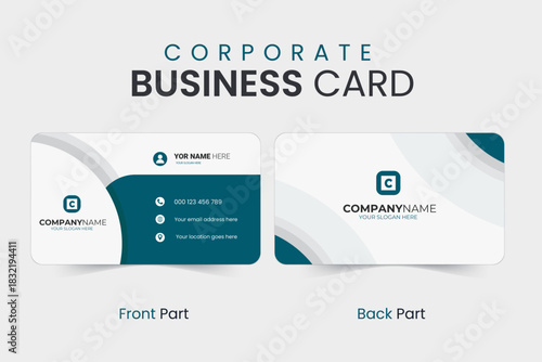 Modern Corporate Business Card Template | Clean Minimal Visiting Card Design | Professional Branding Card