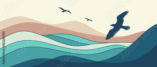 Panoramic luminous wave layers — delicate soft-glow edges, fluid gradient motion, SaaS hero banner.