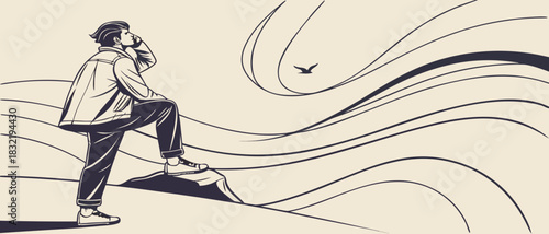 Ultra-wide ribbon-fluid backdrop — sweeping layered strokes, subtle glow gradients, minimal SaaS hero section.