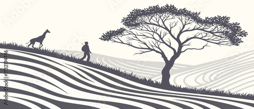 Wide gradient ripple lines — slow undulating curves, silky layered texture, futuristic landing-page hero